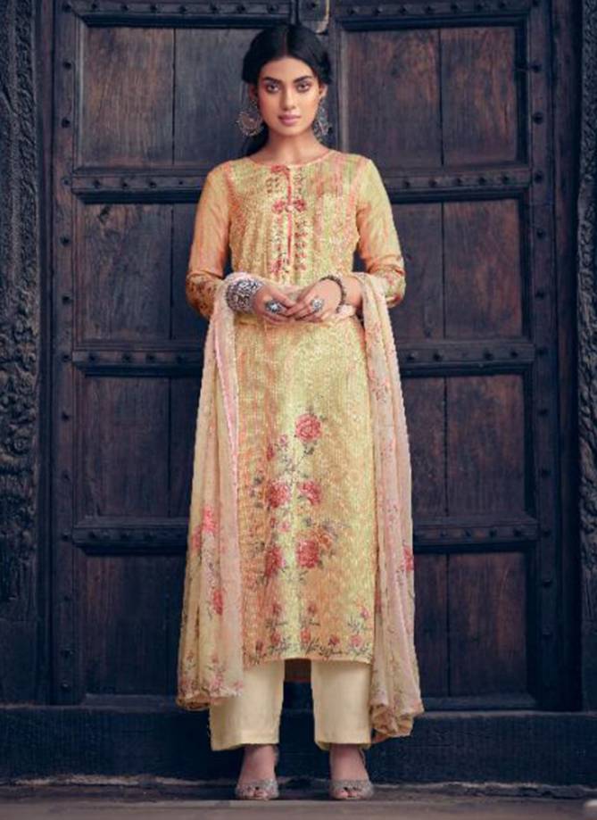 KARMA ZEBAISH VOL-2 Latest Fancy Designer Pure Maslin Digital Print Top With Sequence Crosshead Embroidery Salwar Suit Collection